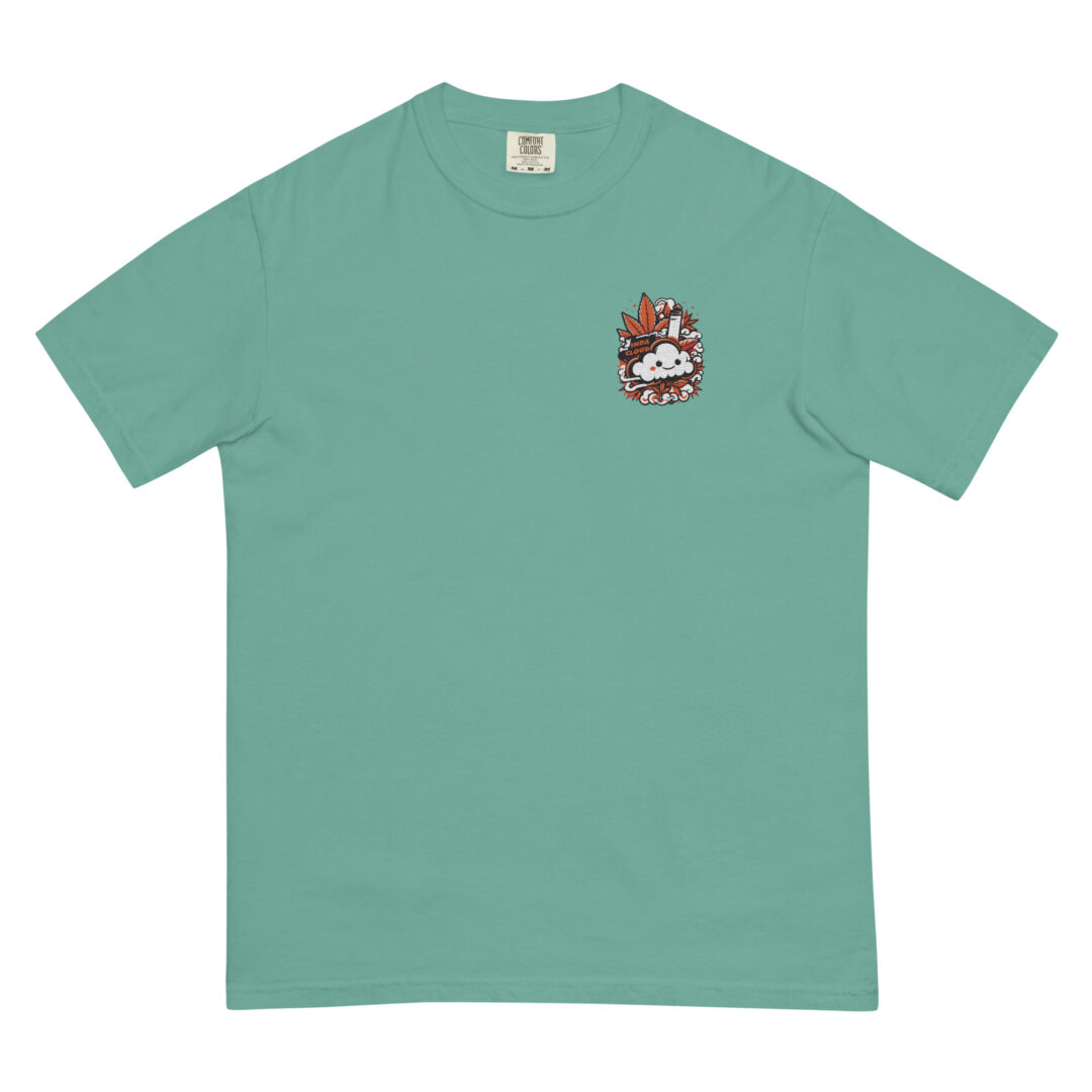 Unisex Garment Dyed Heavyweight T Shirt Seafoam Front 6541639F94436